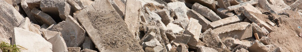 a photo of cement rubble for collection to recycle